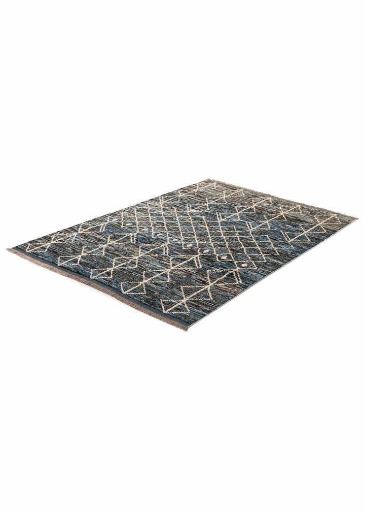 6' 6 x 9' 5 Hand Knotted Moroccan Wool Rug