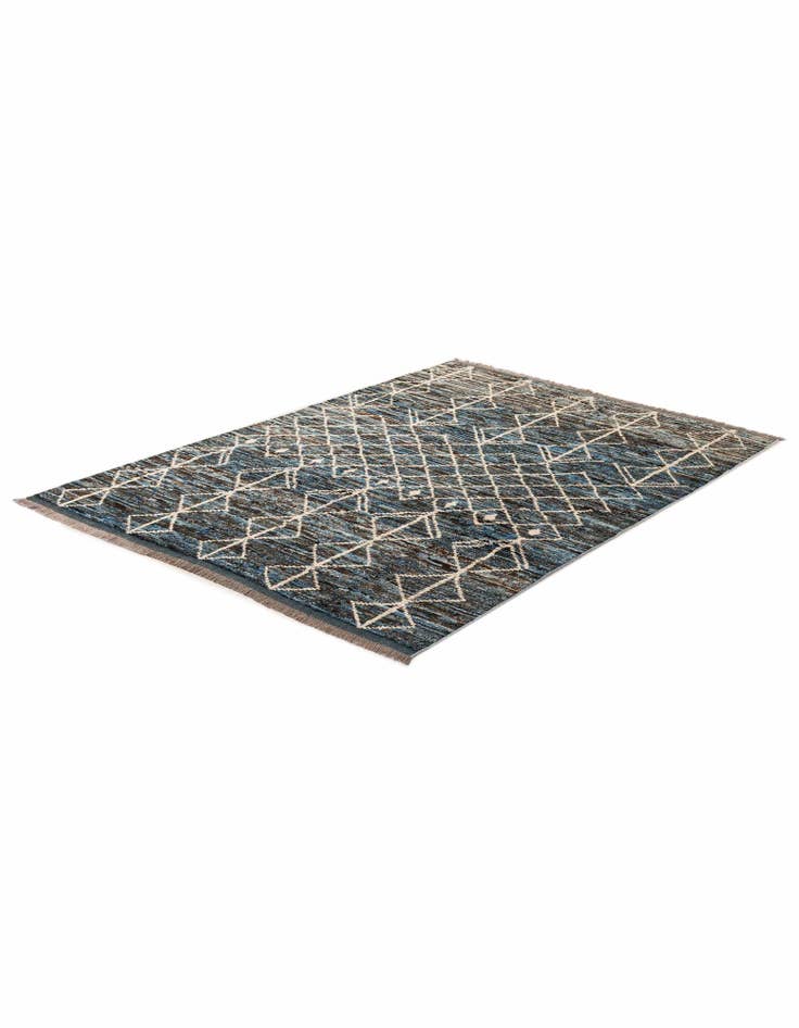 Detail image of 6' 6 x 9' 5 Hand Knotted Moroccan Wool Rug