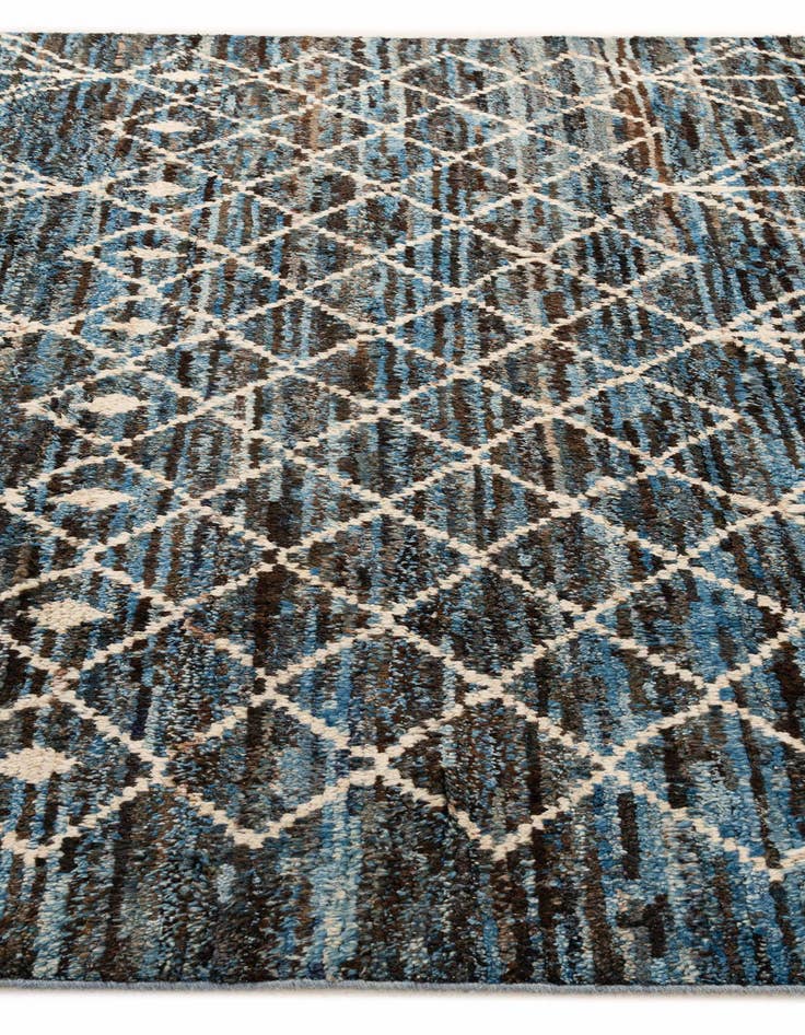 Detail image of 6' 6 x 9' 5 Hand Knotted Moroccan Wool Rug