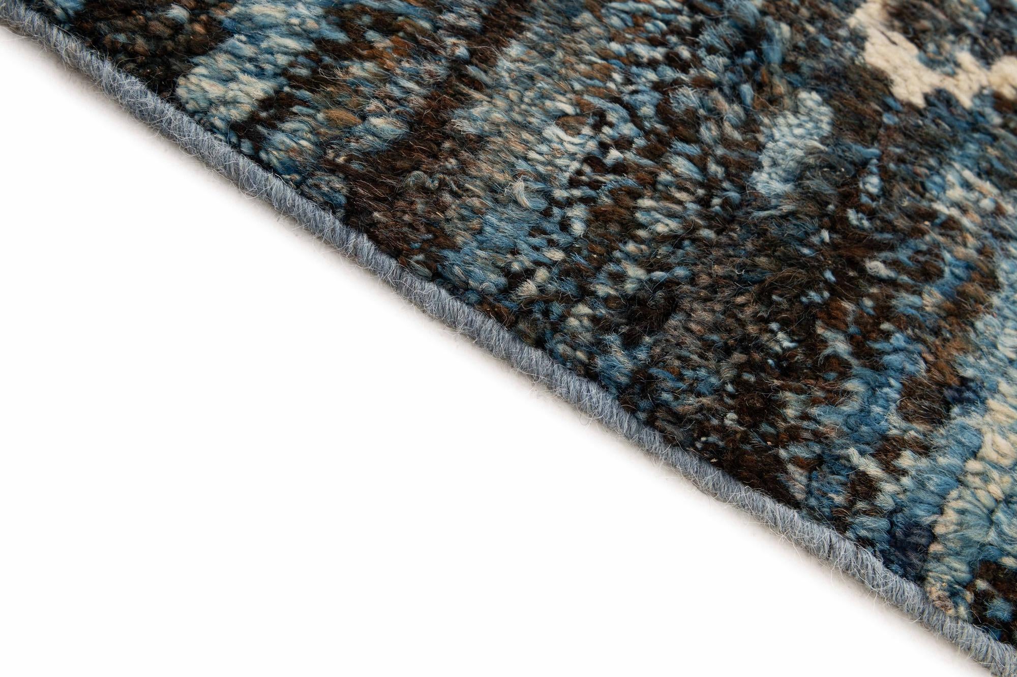6' 6 x 9' 5 Hand Knotted Moroccan Wool Rug