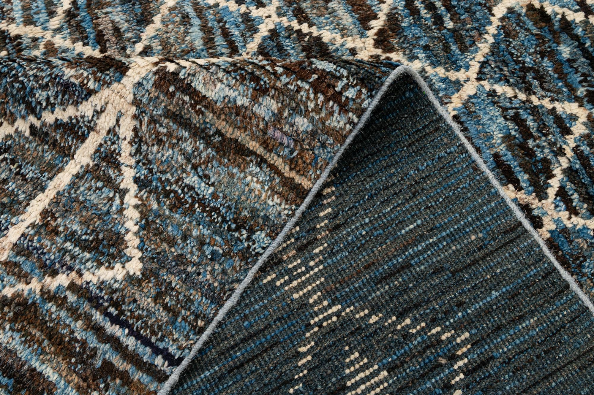 6' 6 x 9' 5 Hand Knotted Moroccan Wool Rug