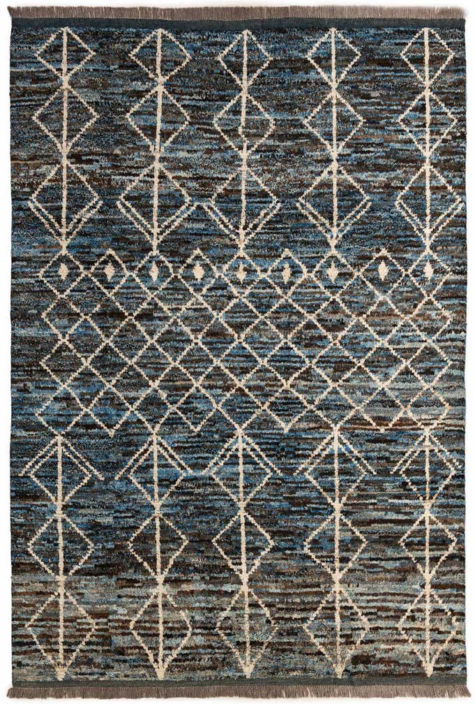 6' 6 x 9' 5 Hand Knotted Moroccan Wool Rug