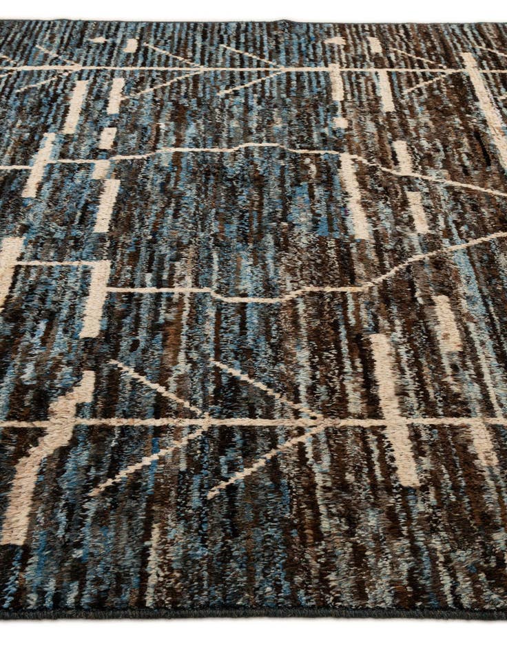 Detail image of 8' 5 x 10'  Hand Knotted Moroccan Wool Rug