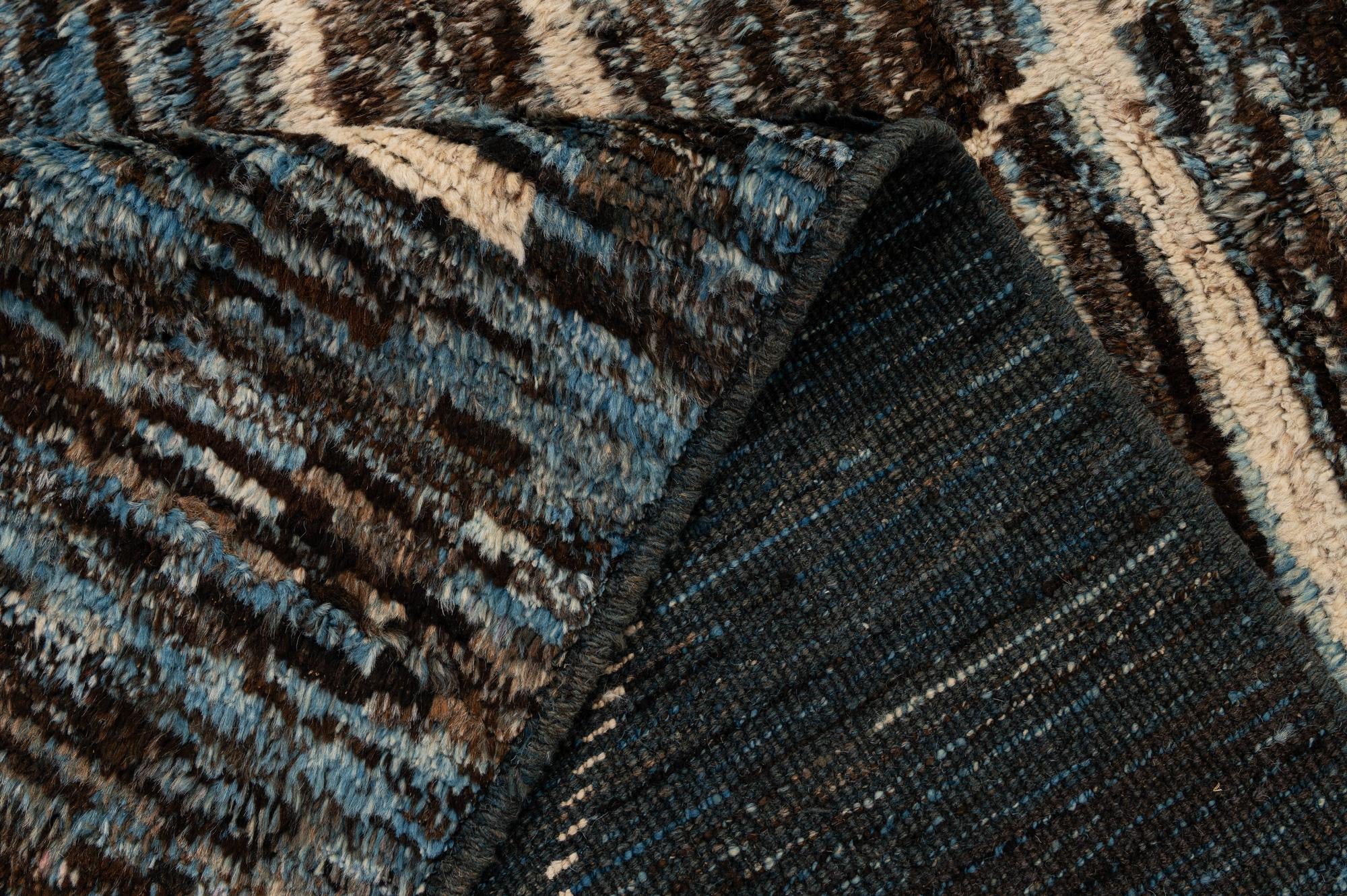 8' 5 x 10' Hand Knotted Moroccan Wool Rug