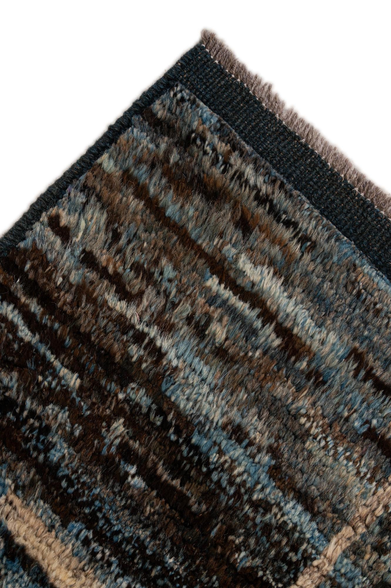 8' 5 x 10' Hand Knotted Moroccan Wool Rug