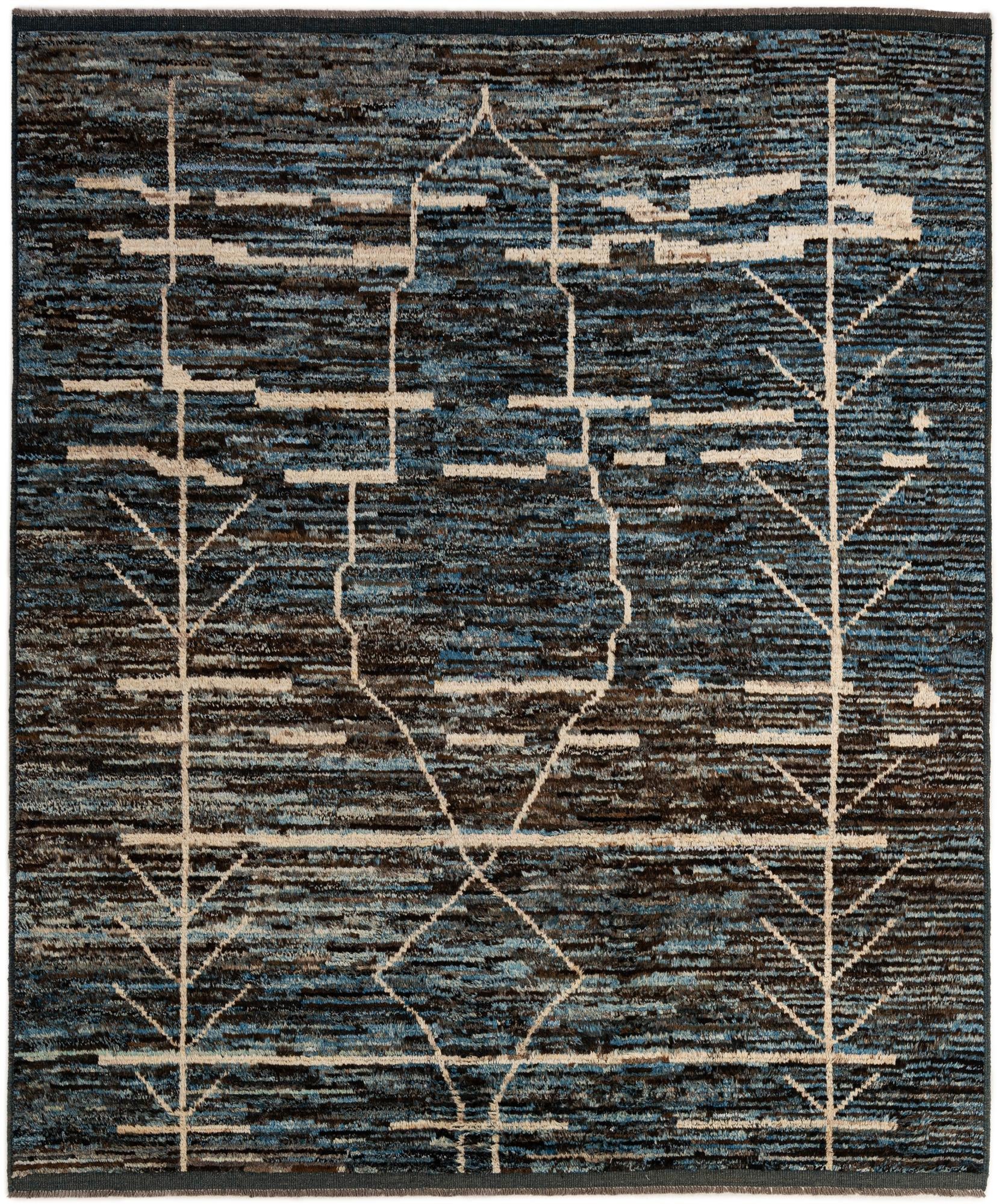 8' 5 x 10' Hand Knotted Moroccan Wool Rug