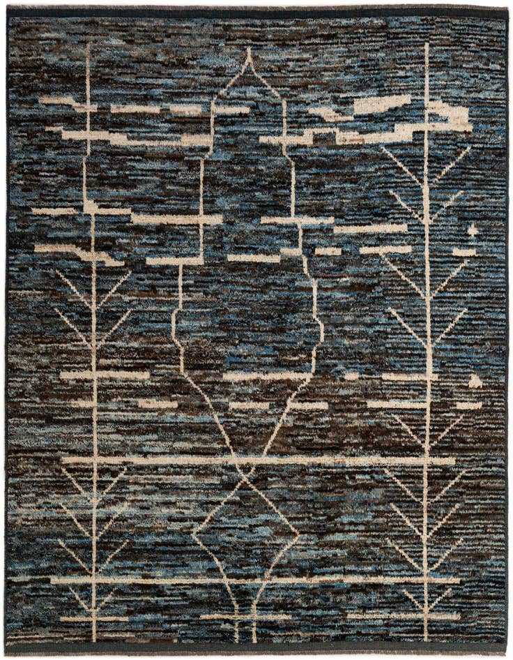 Detail image of 8' 5 x 10' Hand Knotted Moroccan Wool Rug