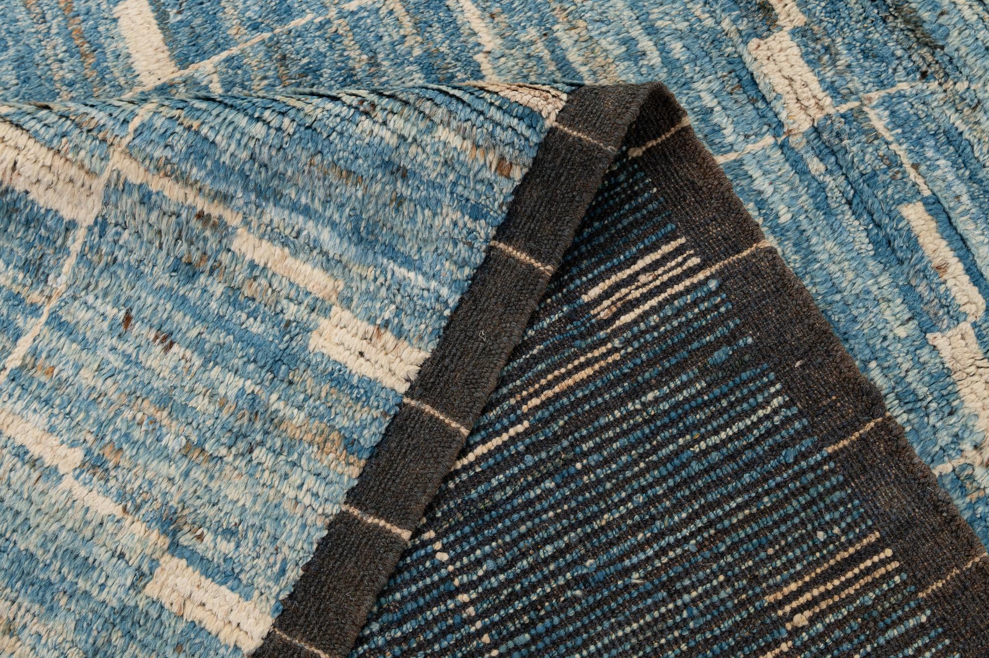 8' 4 x 10' Hand Knotted Moroccan Wool Rug