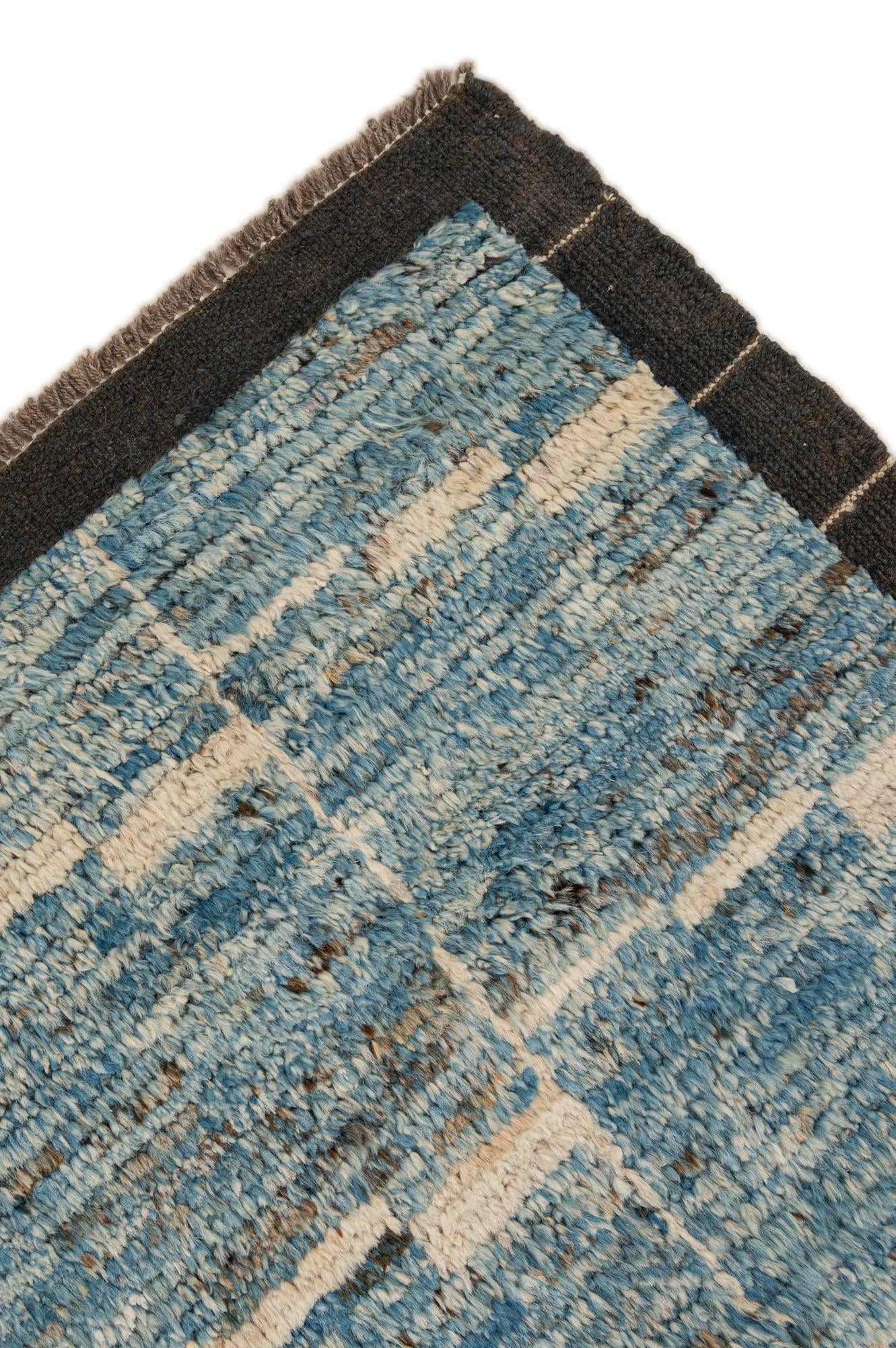 8' 4 x 10' Hand Knotted Moroccan Wool Rug