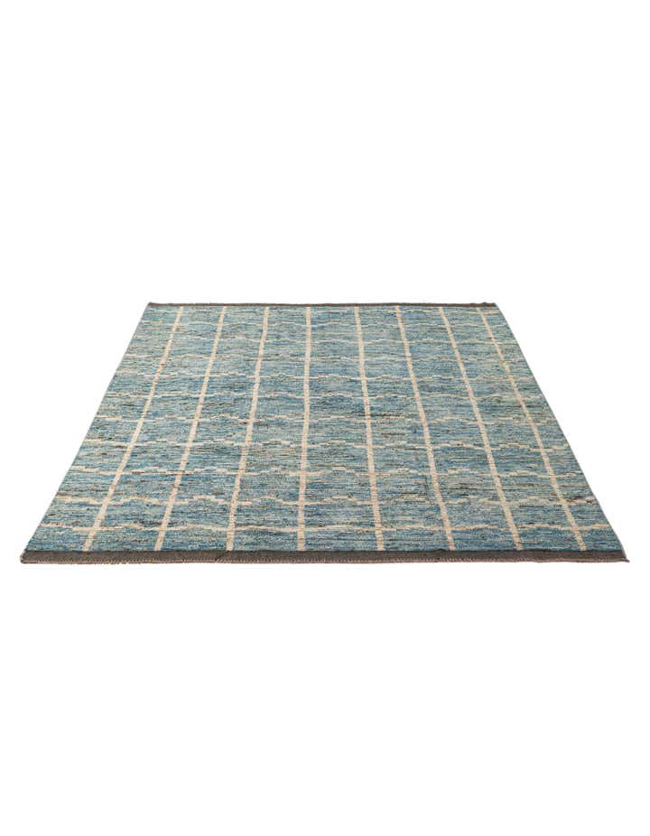 8' 1 x 9' 7 Hand Knotted Moroccan Wool Rug