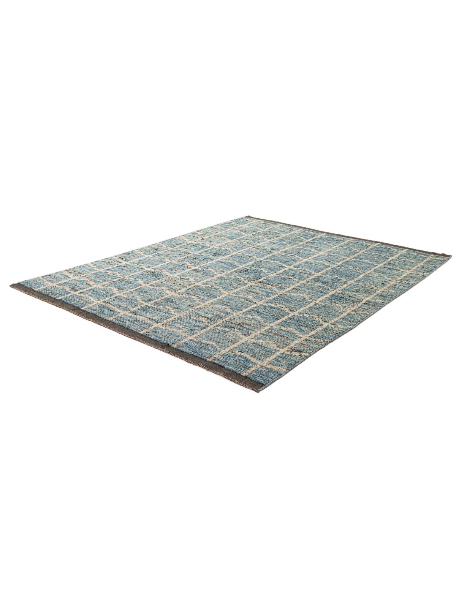 8' 1 x 9' 7 Hand Knotted Moroccan Wool Rug