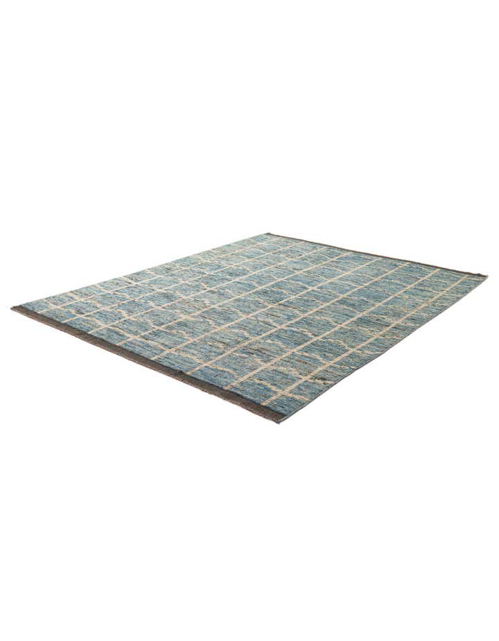 8' 1 x 9' 7 Hand Knotted Moroccan Wool Rug