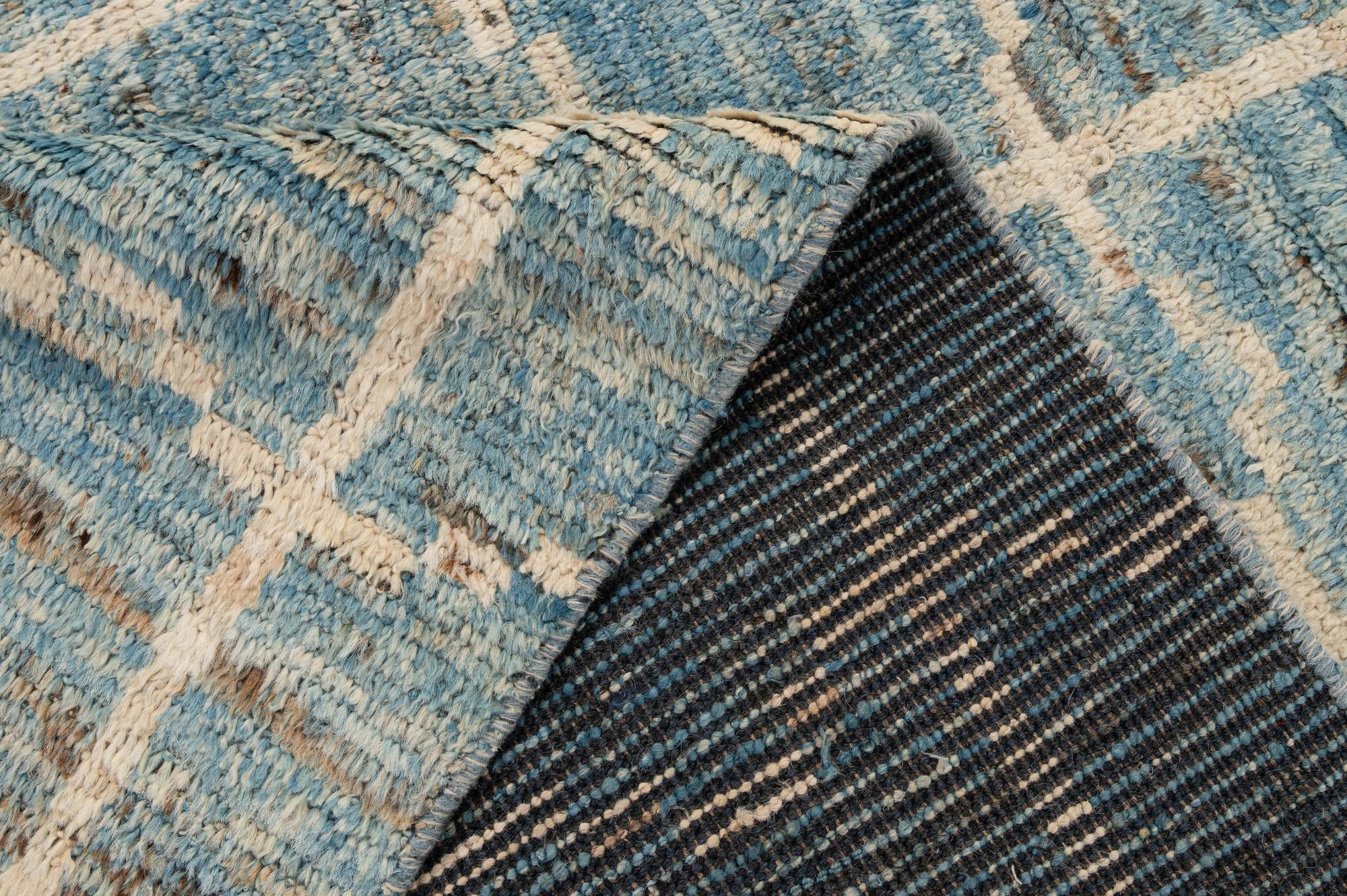 8' 1 x 9' 7 Hand Knotted Moroccan Wool Rug
