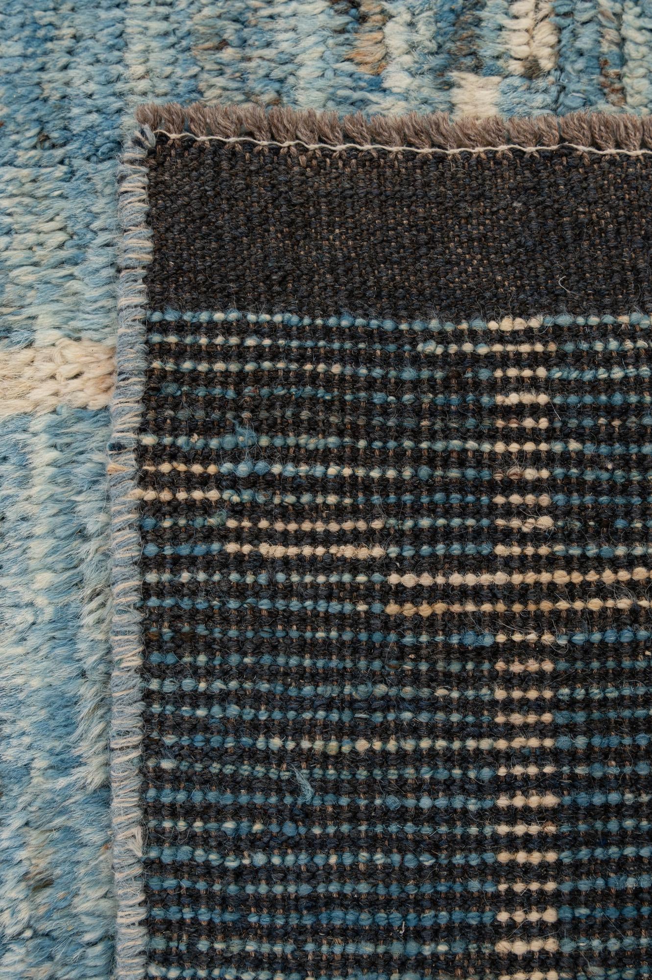 8' 1 x 9' 7 Hand Knotted Moroccan Wool Rug
