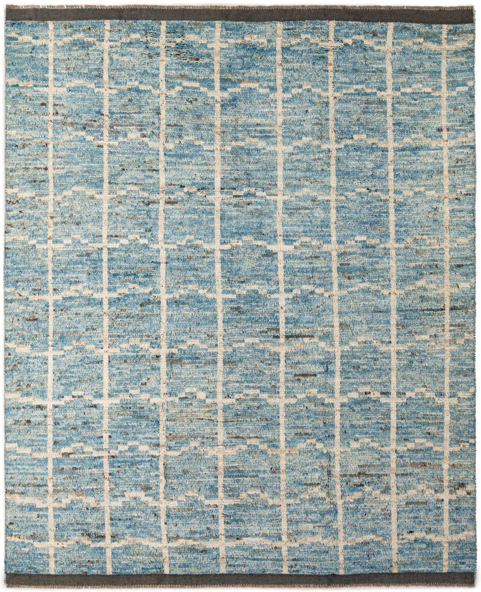8' 1 x 9' 7 Hand Knotted Moroccan Wool Rug