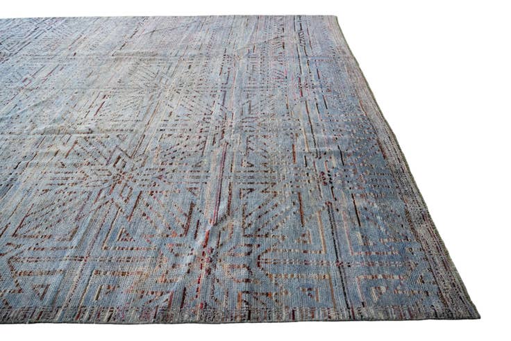 Detail image of 13' 2 x 15' 4 Hand Knotted Moroccan Wool Rug