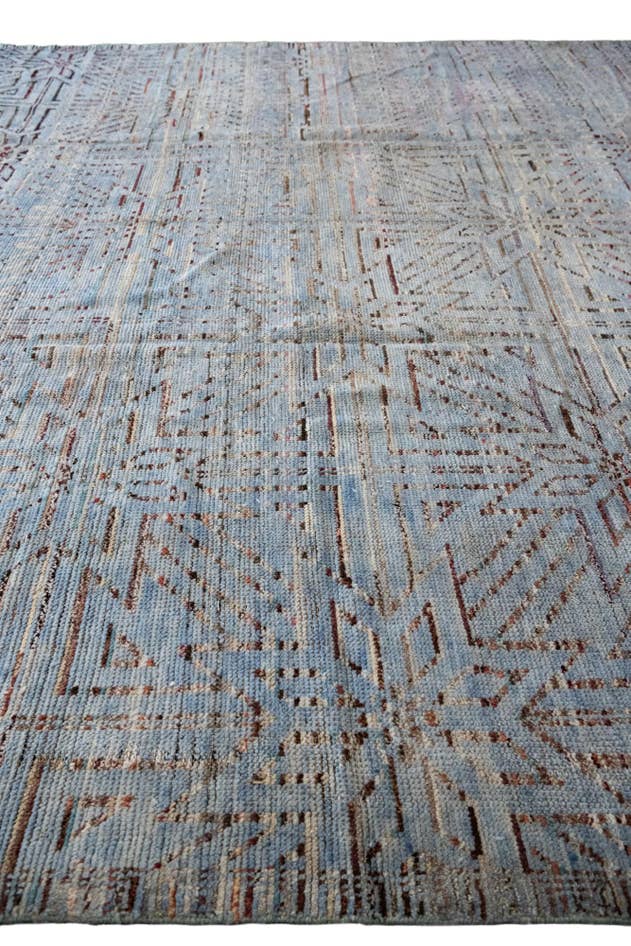Detail image of 13' 2 x 15' 4 Hand Knotted Moroccan Wool Rug