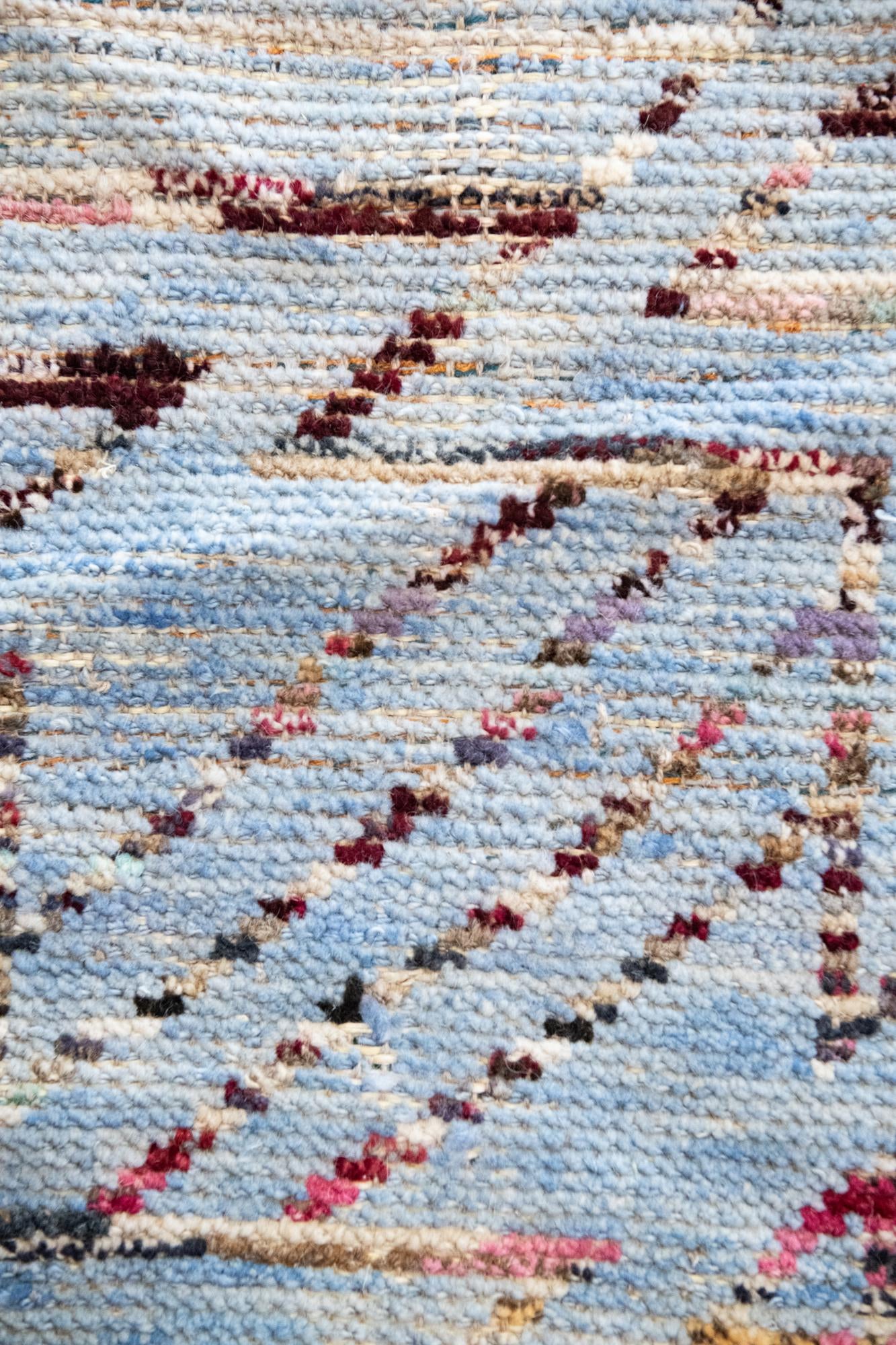 13' 2 x 15' 4 Hand Knotted Moroccan Wool Rug