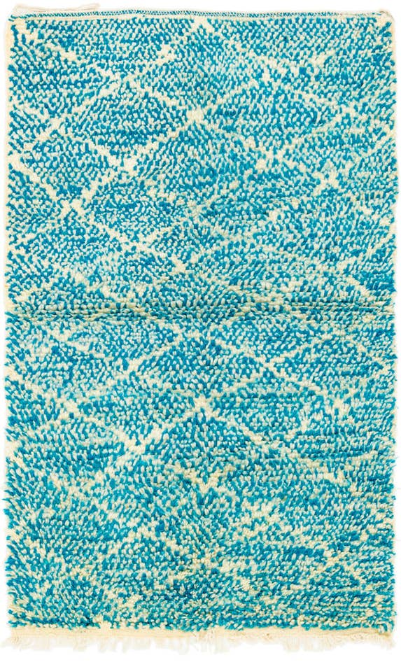 Detail image of 3' 3 x 5' 3 Hand Knotted Moroccan Wool Rug