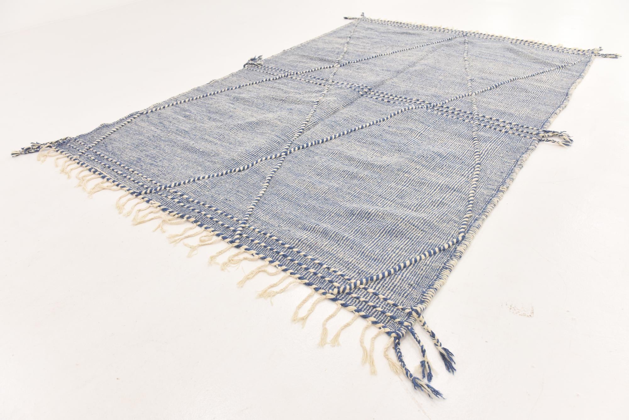 6' 4 x 10' Hand Knotted Moroccan Wool Rug