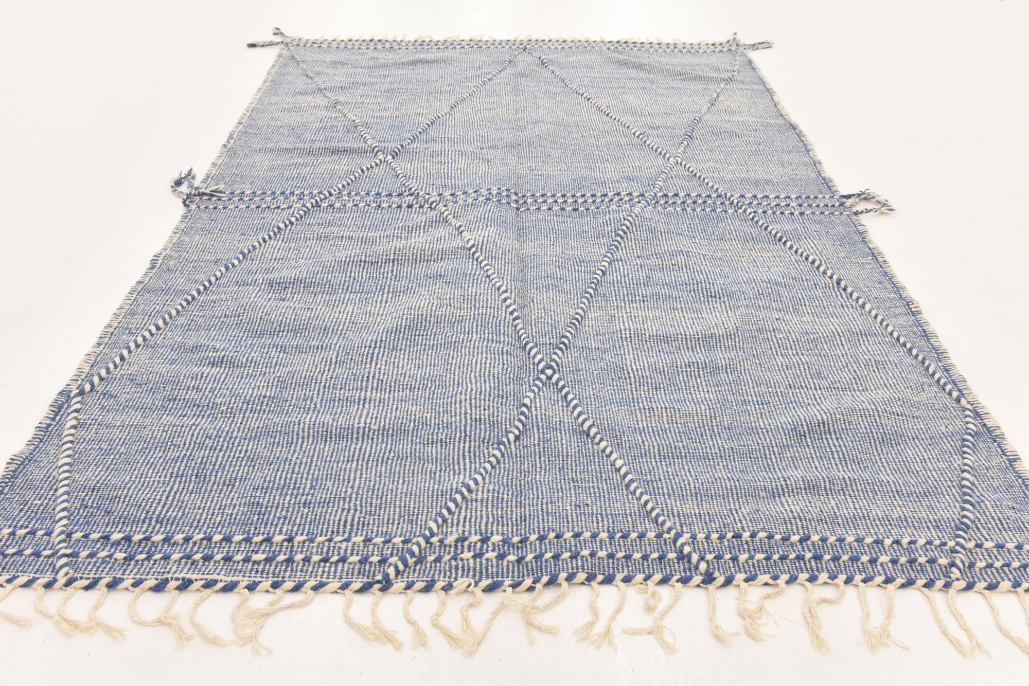 6' 4 x 10' Hand Knotted Moroccan Wool Rug