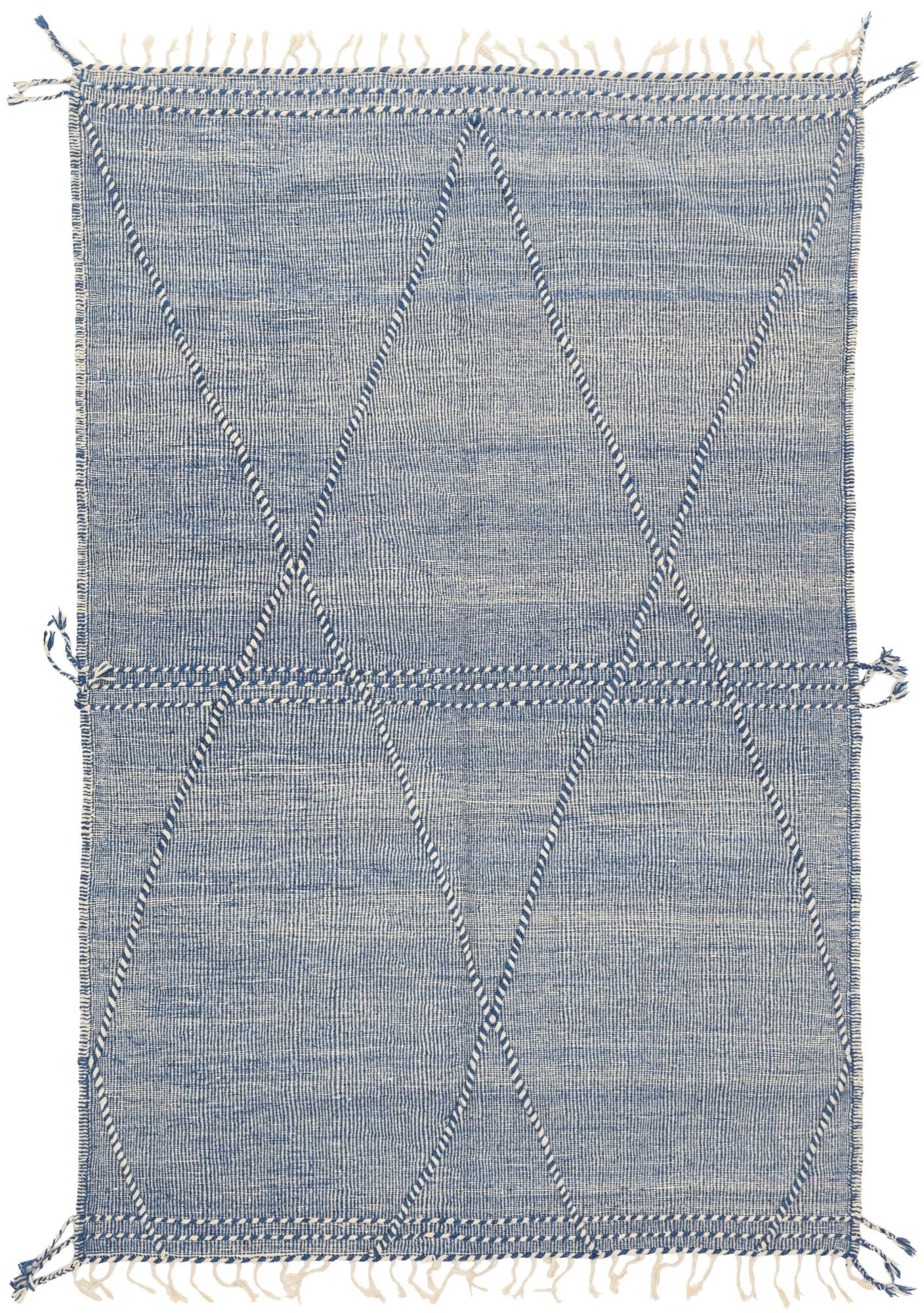 6' 4 x 10' Hand Knotted Moroccan Wool Rug