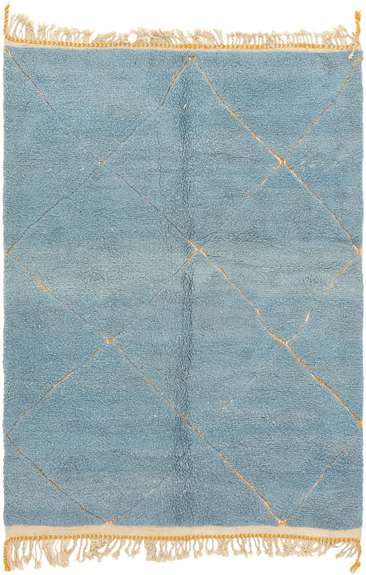 7' x 10' 2 Hand Knotted Moroccan Wool Rug