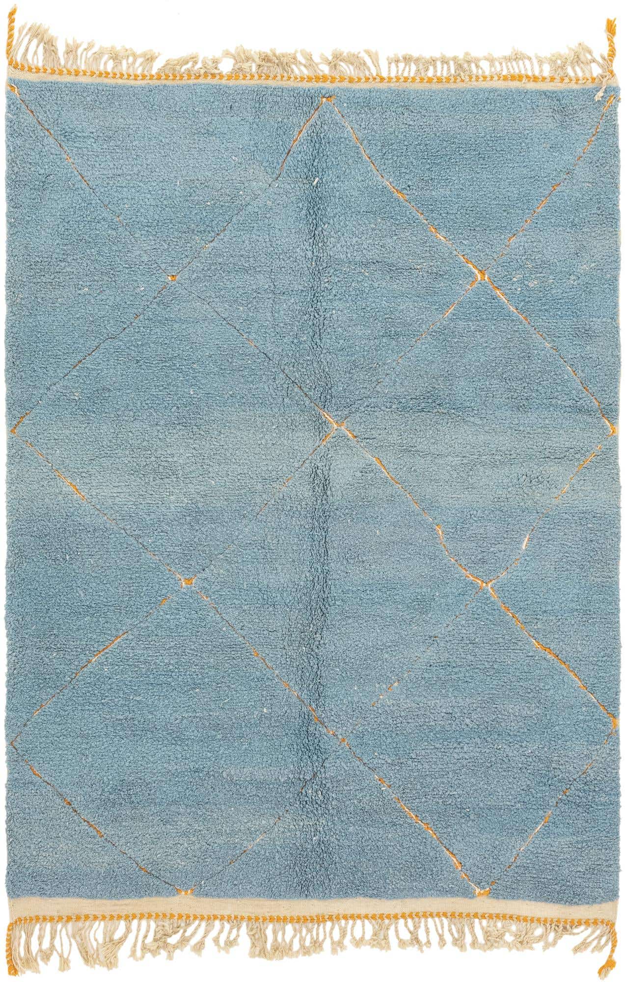 7' x 10' 2 Hand Knotted Moroccan Wool Rug