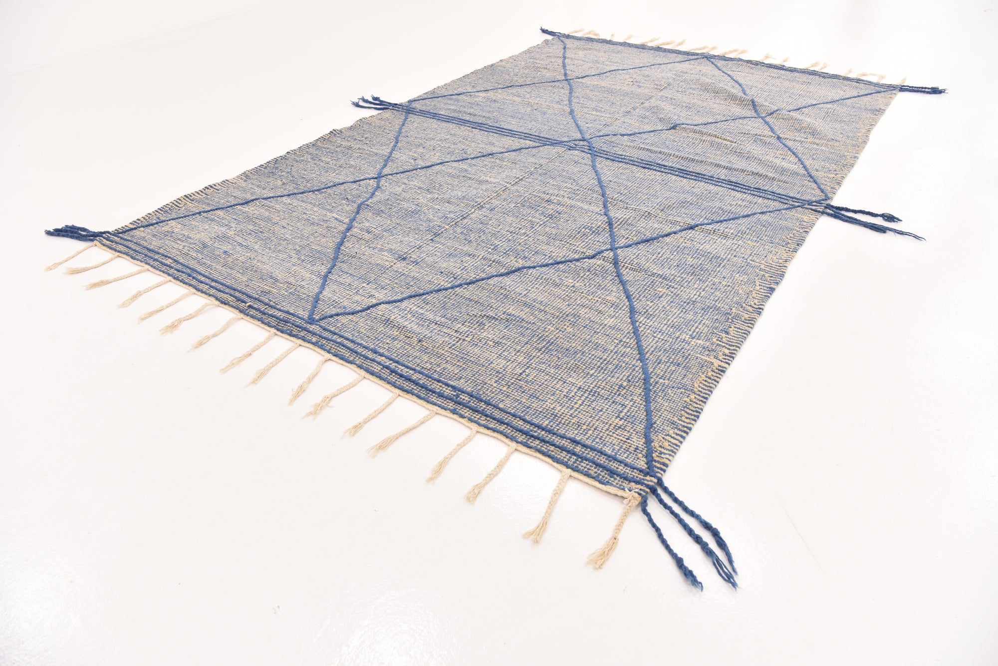6' 8 x 10' 5 Hand Knotted Moroccan Wool Rug