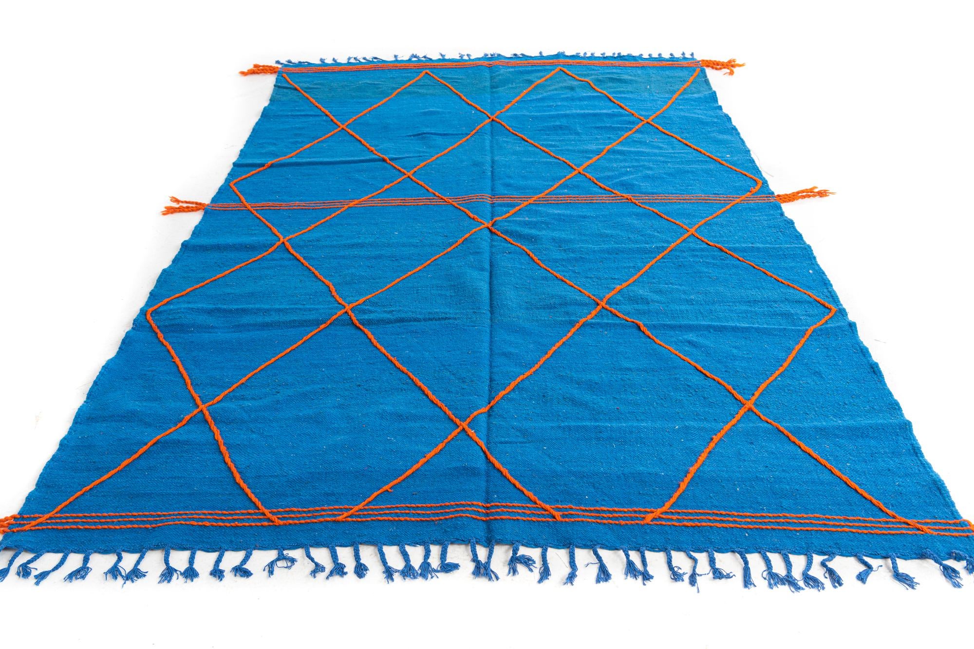 6' 4 x 9' 9 Hand Knotted Moroccan Wool Rug