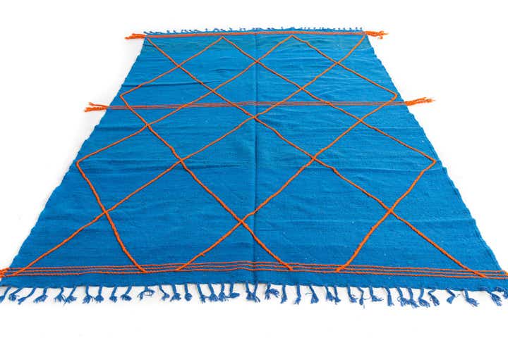 6' 4 x 9' 9 Hand Knotted Moroccan Wool Rug