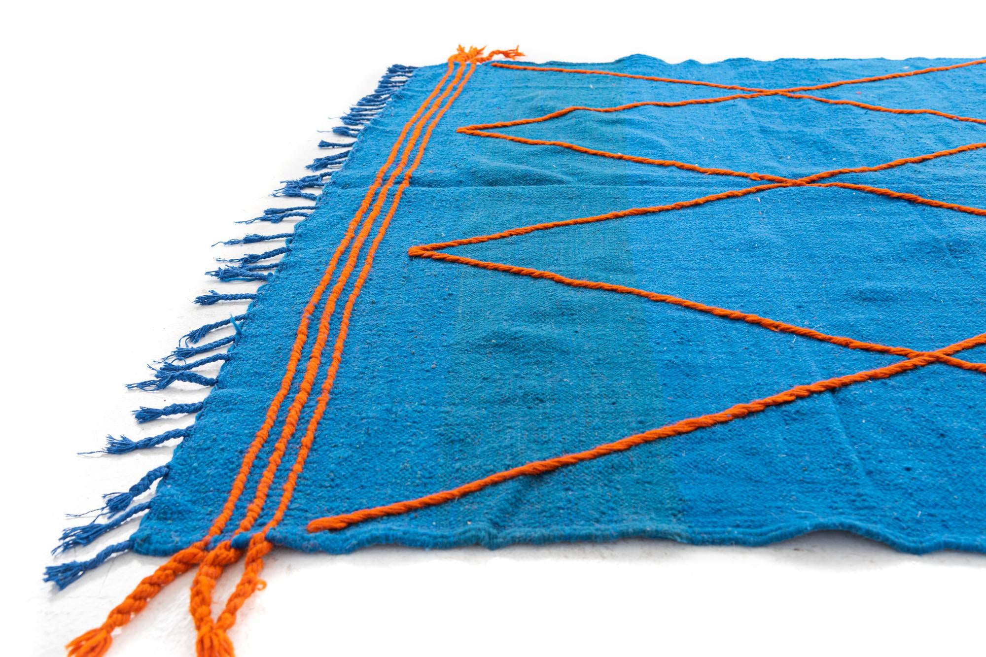 6' 4 x 9' 9 Hand Knotted Moroccan Wool Rug