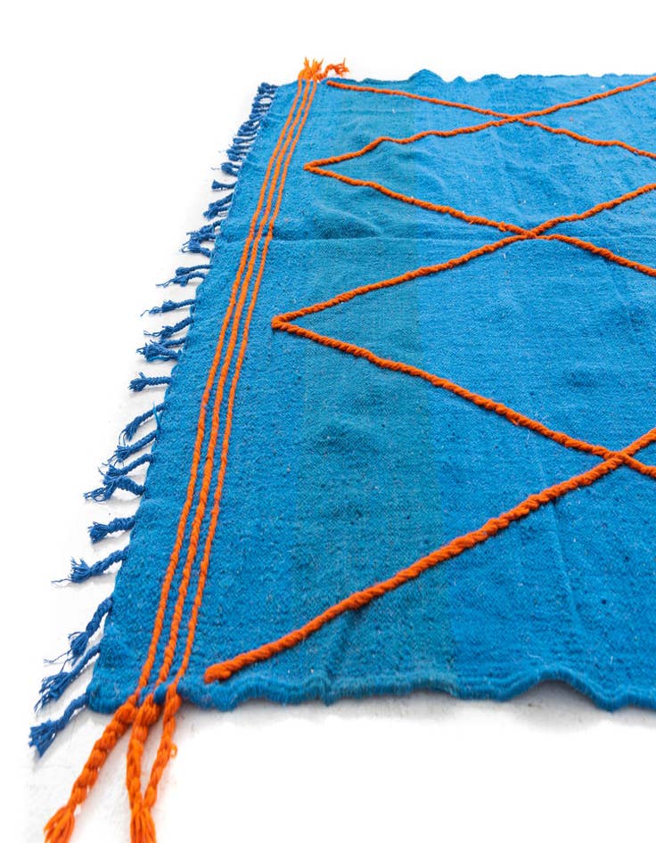 Detail image of 6' 4 x 9' 9  Hand Knotted Moroccan Wool Rug