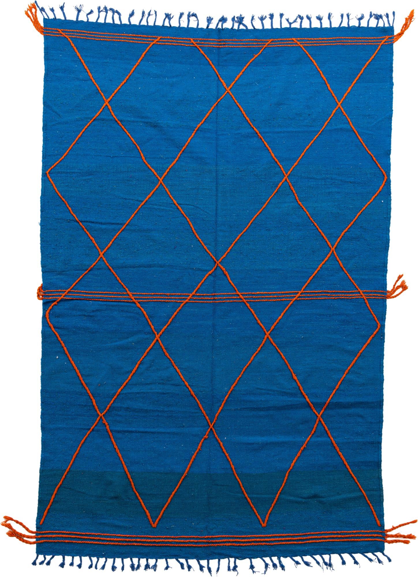 6' 4 x 9' 9 Hand Knotted Moroccan Wool Rug
