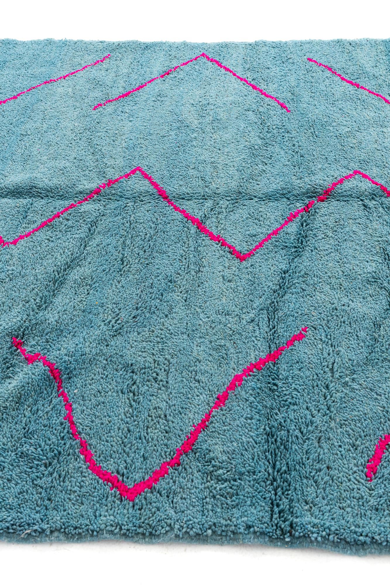6' 9 x 9' Hand Knotted Moroccan Wool Rug
