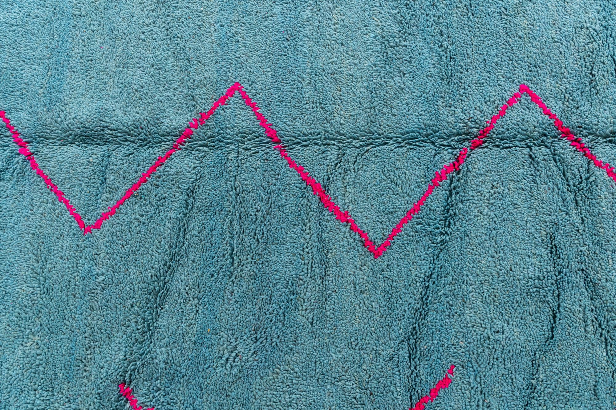 6' 9 x 9' Hand Knotted Moroccan Wool Rug