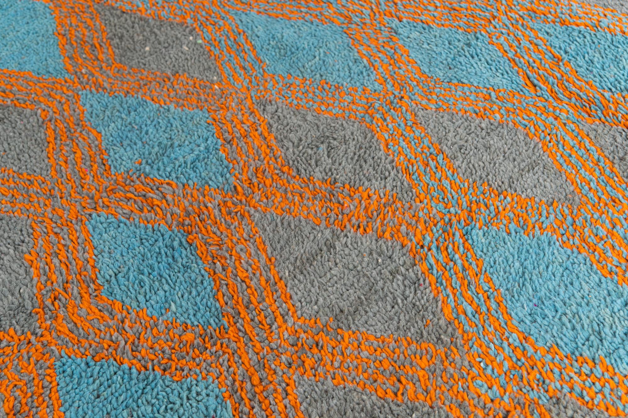6' 8 x 9' 9 Hand Knotted Moroccan Wool Rug
