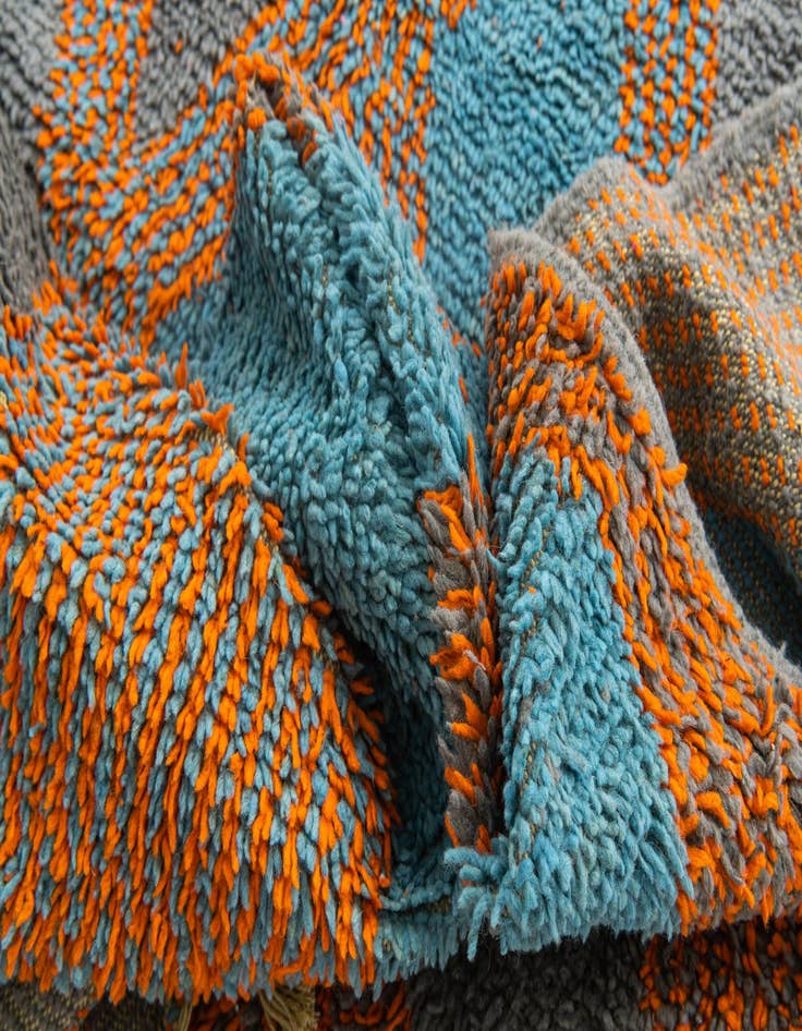 Detail image of 6' 8 x 9' 9  Hand Knotted Moroccan Wool Rug