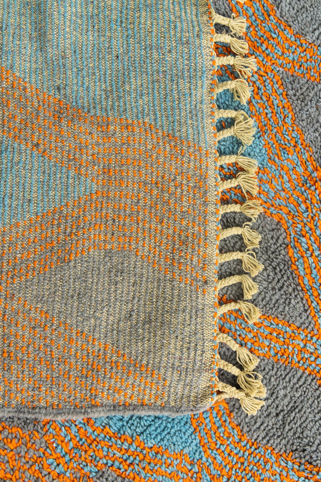 6' 8 x 9' 9 Hand Knotted Moroccan Wool Rug