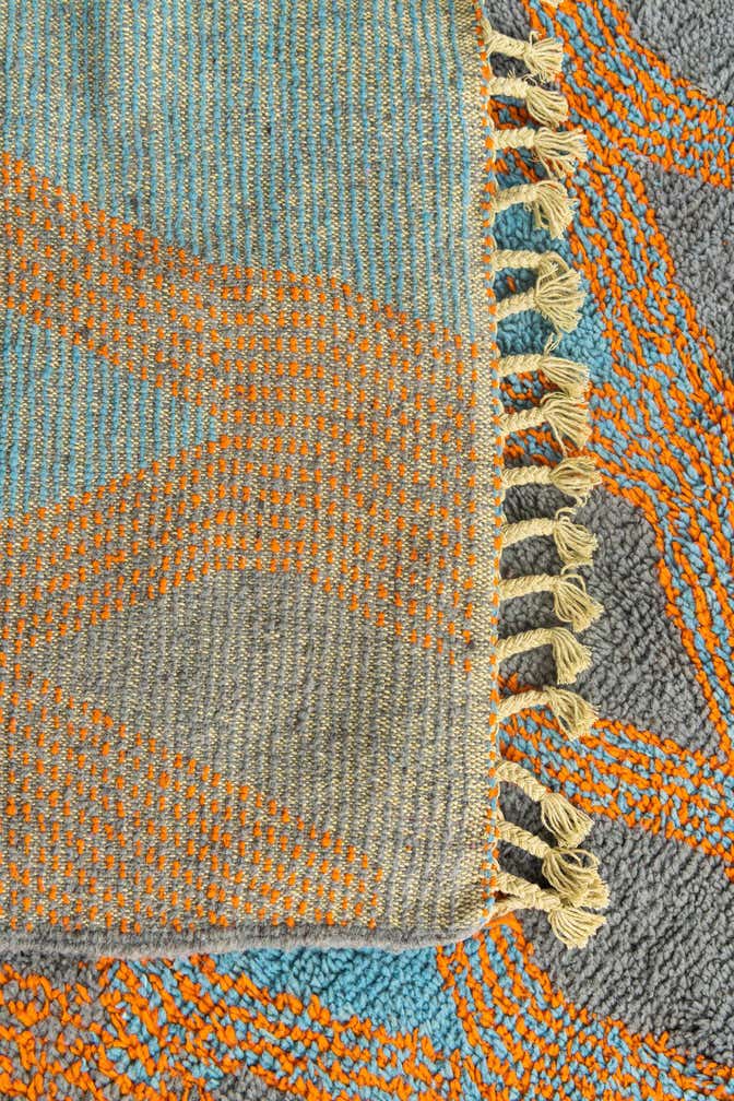 6' 8 x 9' 9 Hand Knotted Moroccan Wool Rug