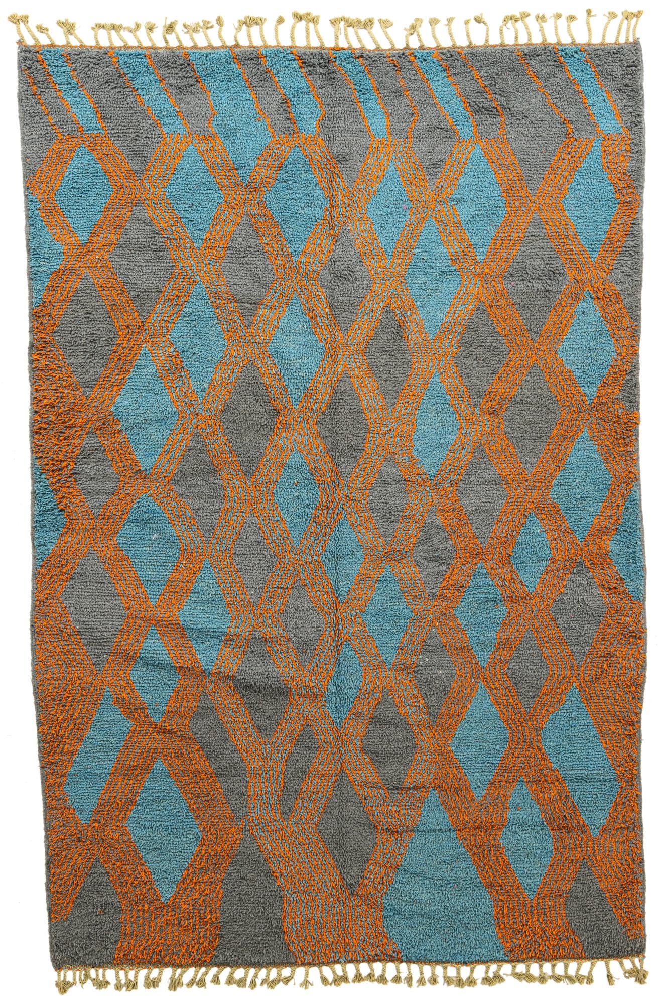 6' 8 x 9' 9 Hand Knotted Moroccan Wool Rug