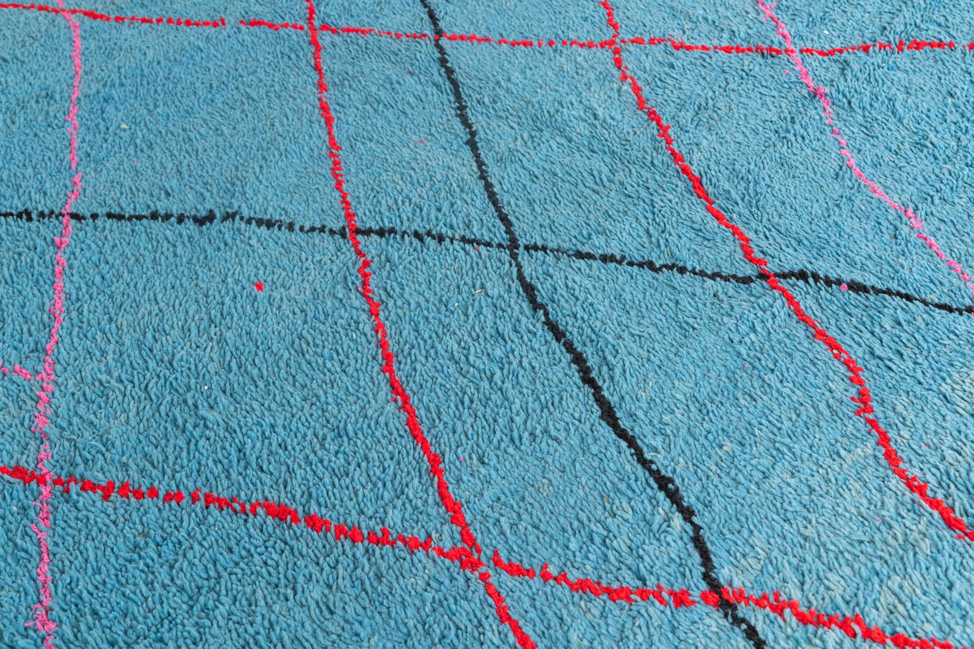 6' 10 x 10' Hand Knotted Moroccan Wool Rug
