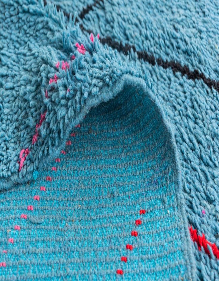 Detail image of 6' 10 x 10'  Hand Knotted Moroccan Wool Rug