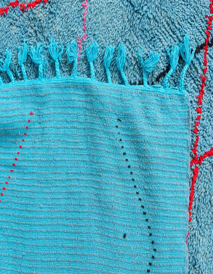 Detail image of 6' 10 x 10'  Hand Knotted Moroccan Wool Rug