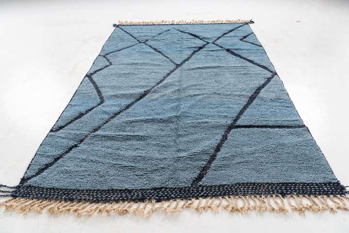 6' 5 x 10' 5 Hand Knotted Moroccan Wool Rug