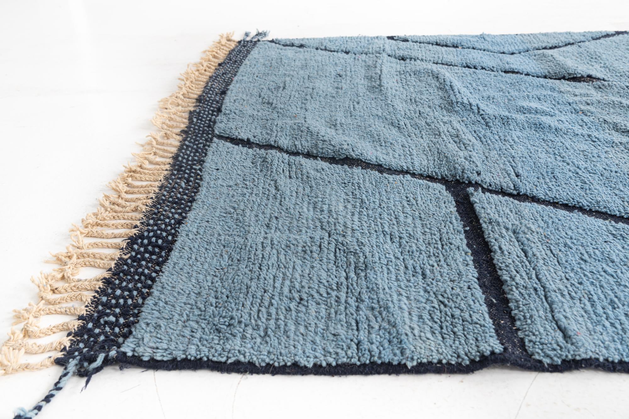6' 5 x 10' 5 Hand Knotted Moroccan Wool Rug