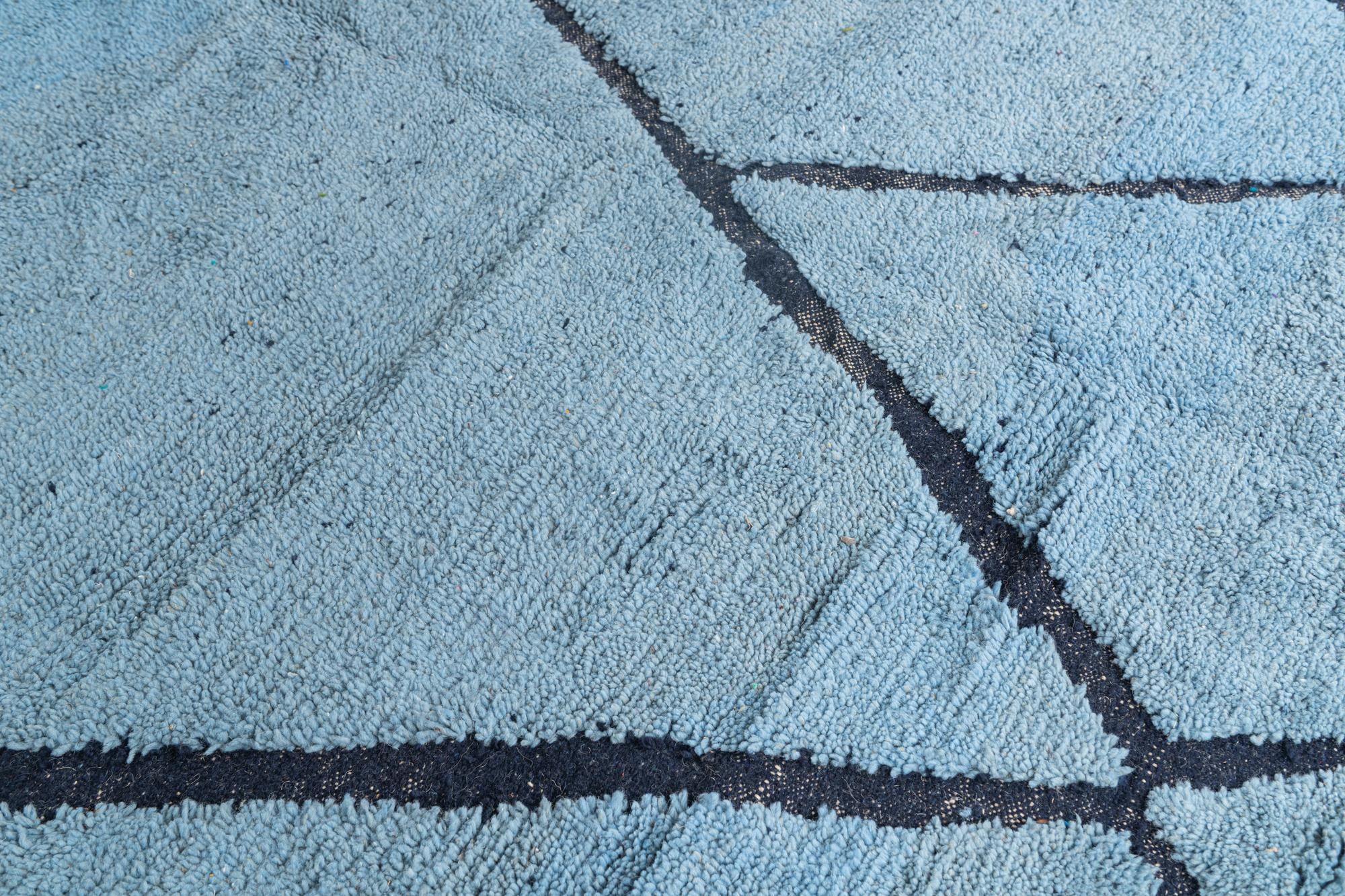 6' 5 x 10' 5 Hand Knotted Moroccan Wool Rug