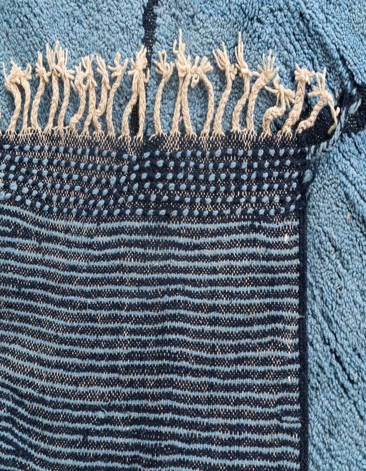 Detail image of 6' 5 x 10' 5  Hand Knotted Moroccan Wool Rug