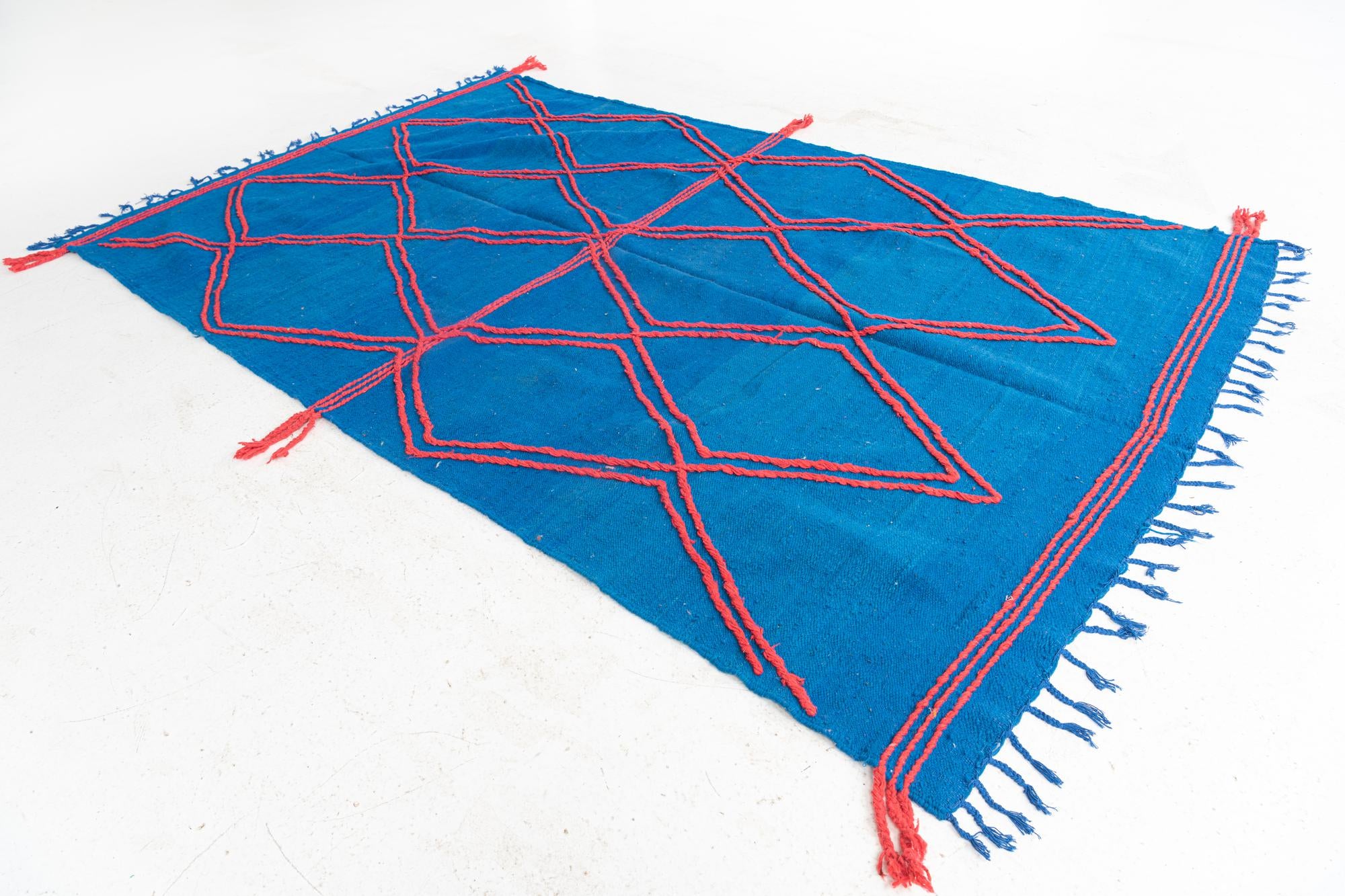 6' 2 x 9' 8 Hand Knotted Moroccan Wool Rug