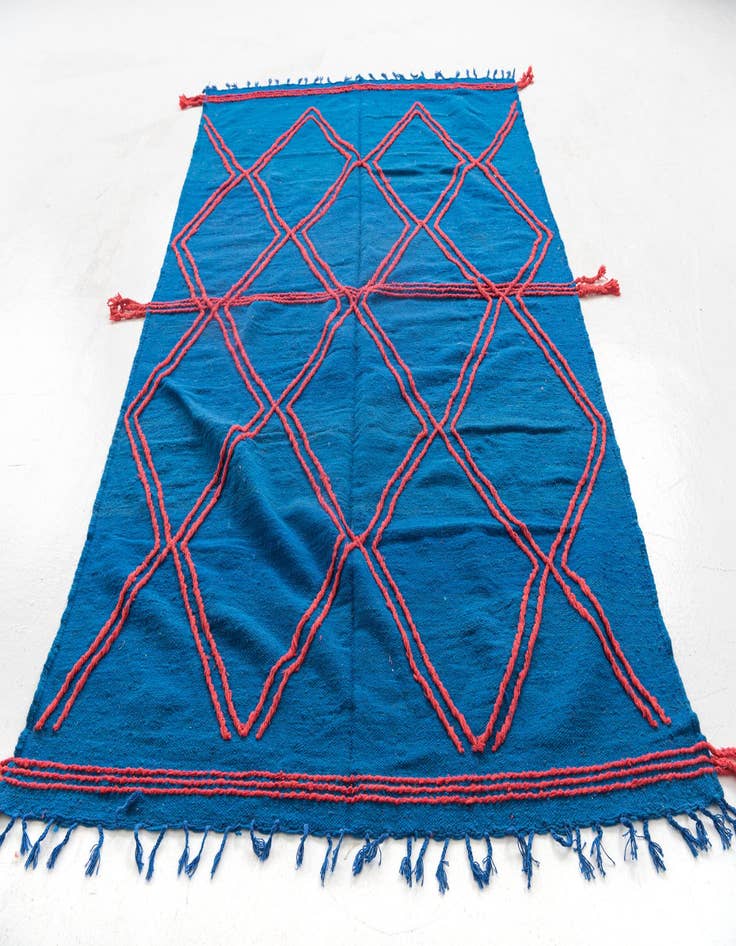 Detail image of 6' 2 x 9' 8  Hand Knotted Moroccan Wool Rug